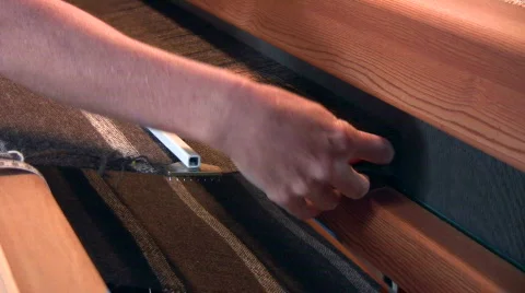 Weaving loom Stock Footage 523251