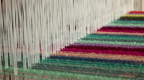 Weaving loom Stock Footage 48720110