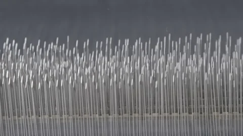 Weaving loom Machine slow motion Stock Footage 295192165