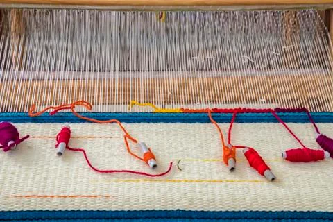 Weaving loom Stock Photos