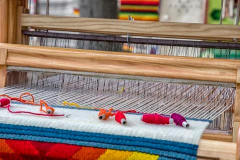 Weaving loom Stock Photos