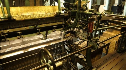A weaving loom working in Europe. Stock Footage 119275024