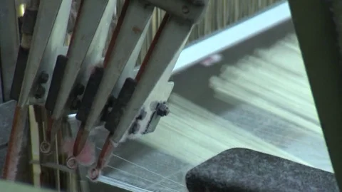 Weaving machine pan shot Stock Footage 78089693