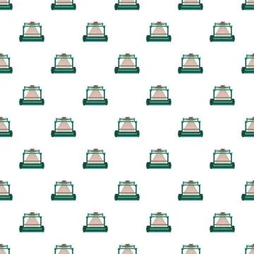 Weaving machine pattern creating textile production background Stock Illustration