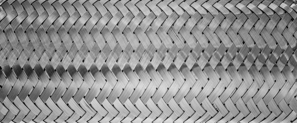 Weaving of metallic threads 스톡 사진