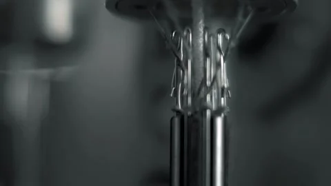 Weaving a rope with a loom in super slow motion. Macro shot. Stock Footage 179713296