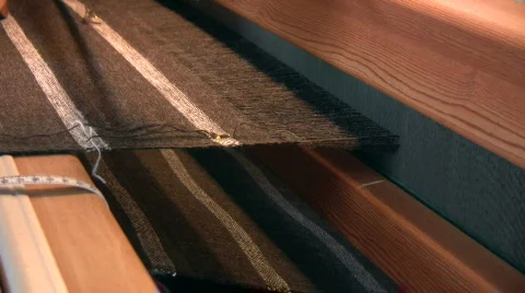 Weaving with a tenter hook 스톡 동영상 513091