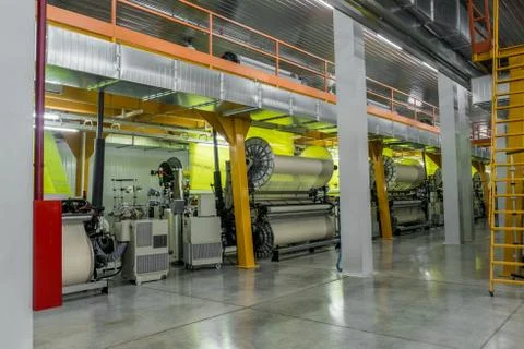 Weaving workshop at the factory Stock Photos