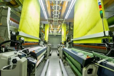 Weaving workshop at the factory Stock Photos