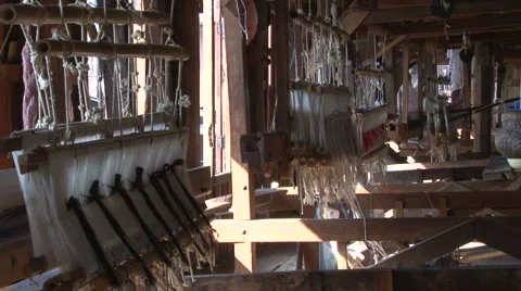 Weaving workshop Stock Footage 3980612