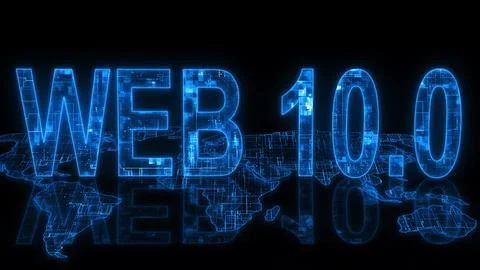 Web 10.0 text technology earth map glow イラスト素材