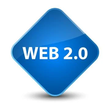 Web 2.0 elegant blue diamond button Stock Illustration