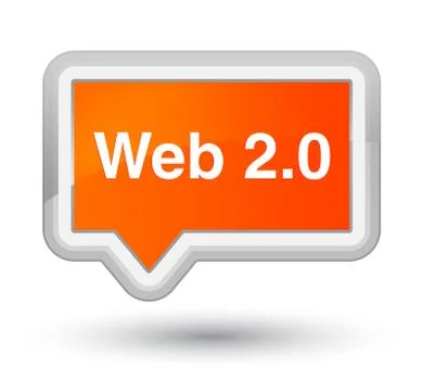 Web 2.0 prime orange banner button Stock Illustration