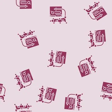 Web 2.0 seo glyph seamless pattern Illustrazione stock