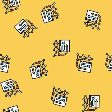 Web 2.0 seo vector seamless pattern Illustrazione stock