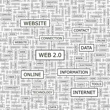 WEB 2.0 WEB 2.0. Seamless pattern. Word cloud illustration. Copyright: xZo... Stock Photos