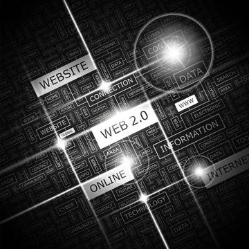 WEB 2.0 WEB 2.0. Word cloud illustration. Tag cloud concept collage. Copyr... 库存照片