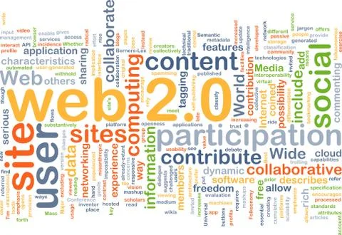 Web 2.0 wordcloud concept illustration Stock Illustration