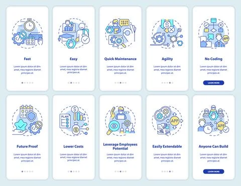 Web 3 0 onboarding mobile app screen set 스톡 일러스트