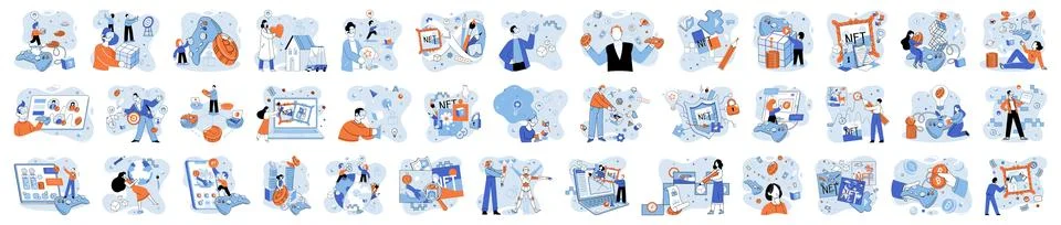 Web 3. The web3 revolutionizes internet by integrating blockchain technology and Stock Illustration