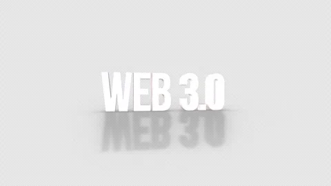 Web 3.0 3D Text spinning on an orange background. Looped video.4K 動画素材 276682166