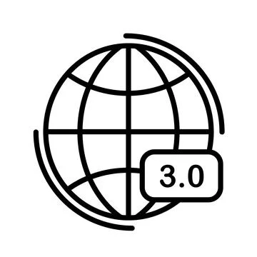 Web 3.0 advanced internet technology icon. Suitable for applications or web Stock Illustration