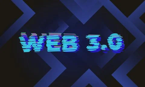 Web 3.0 - new generation decentralized internet with blockchain, artificial Stock Illustration