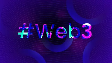 Web 3.0 - nextgen decentralized internet with metaverse, nft and smart contracts Stock Illustration