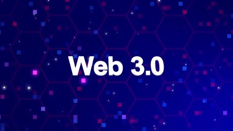 Web 3.0 text animation with background Stock Footage 260209672