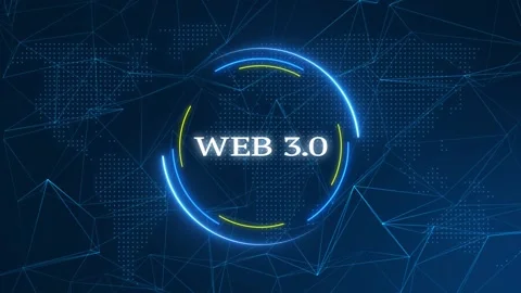 Web 3.0 Text Effect Technology Background Stock Footage 262598750