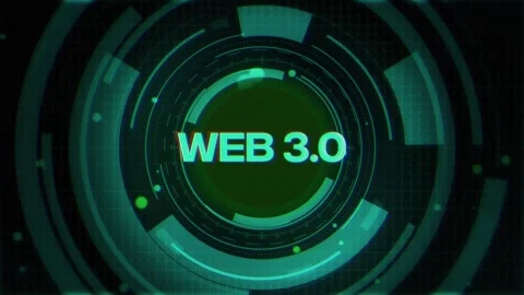 Web 3.0 Text on Futuristic Cyberspace Background Stock Footage 342800585