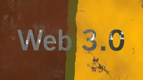 Web 3.0 text, glitch effect. 3D animation Stock Footage 168525197