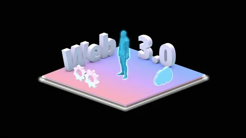 Web 3.0 text, neon effect. The concept of new technologies. Stock Footage 223170363