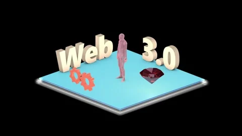Web 3.0 text, neon effect. The concept of new technologies. Stock Footage 246636998