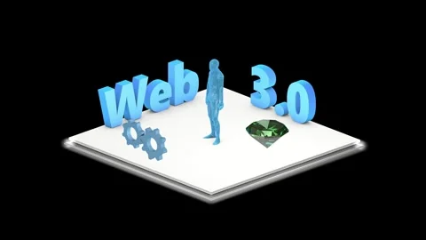 Web 3.0 text, neon effect. The concept of new technologies. Stock Footage 261436996