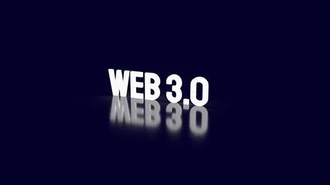 The Web 3.0 text for technology concept 3d rendering Stock Illustration