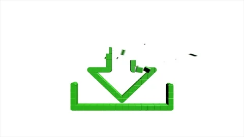 Web 3D pixel icon. Business. Email icon. Outline web icon. Motion graphics. Stockbeeldmateriaal 153866659