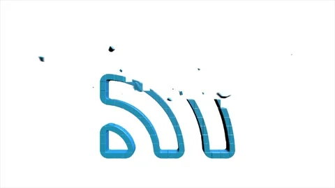 Web 3D pixel icon. Business. Email icon. Outline web icon. Motion graphics. Stock Footage 153872830