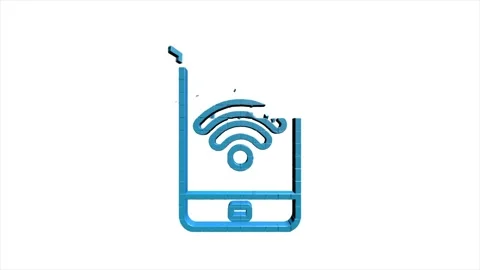 Web 3D pixel icon. Business. Email icon. Outline web icon. Motion graphics. Video stock 153873713