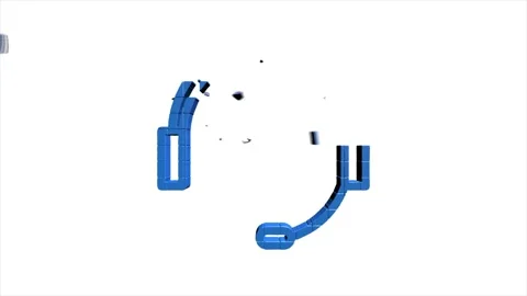 Web 3D pixel icon. Business. Email icon. Outline web icon. Motion graphics. Stock Footage 153873758