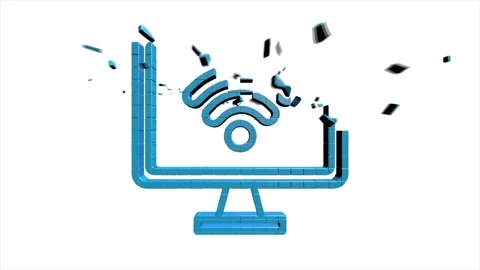 Web 3D pixel icon. Business. Email icon. Outline web icon. Motion graphics. Stock Footage 153875371