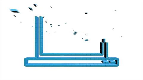 Web 3D pixel icon. Business. Email icon. Outline web icon. Motion graphics. Stock Footage 153875640