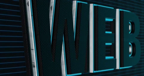 Web. 3D Promotion Intro. Text Logo Stock Footage 140978684