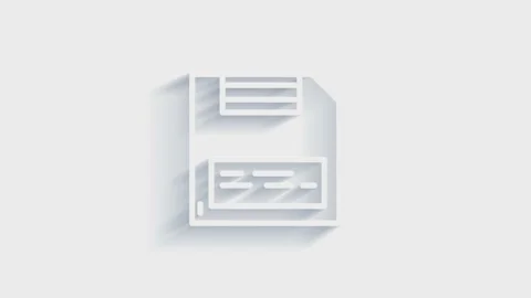 Web 3D shadow icon. Business. Email icon. Outline web icon. Motion graphics. Vídeos de archivo 153796722