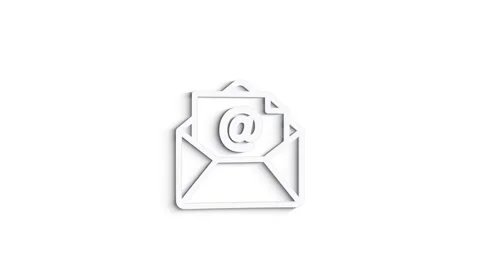 Web 3D shadow icon. Business. Email icon. Outline web icon. Motion graphics. Stock Footage 153820675