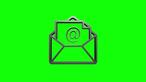 Web 3D silver icon. Business. Email icon. Outline web icon. Motion graphics. Видео 153820717