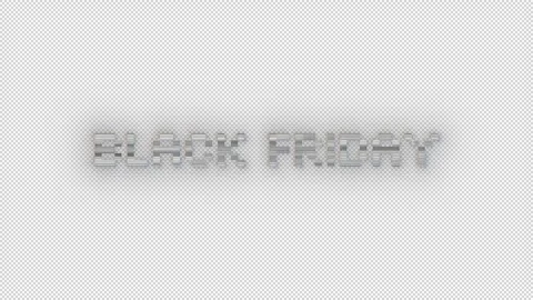 Web 8 bit banner for Black Friday with glitch effect Stock Footage 256015828