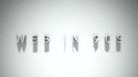 Web in 90s 3D title animation with shadows on a white background Stock Footage 297274912