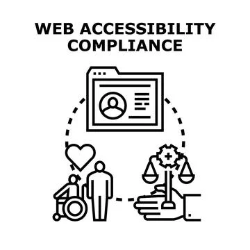 Web accessibility compliance ensuring equal digital access for all Stock Illustration