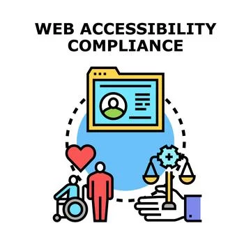 Web accessibility compliance ensuring equal digital access for all Stock Illustration